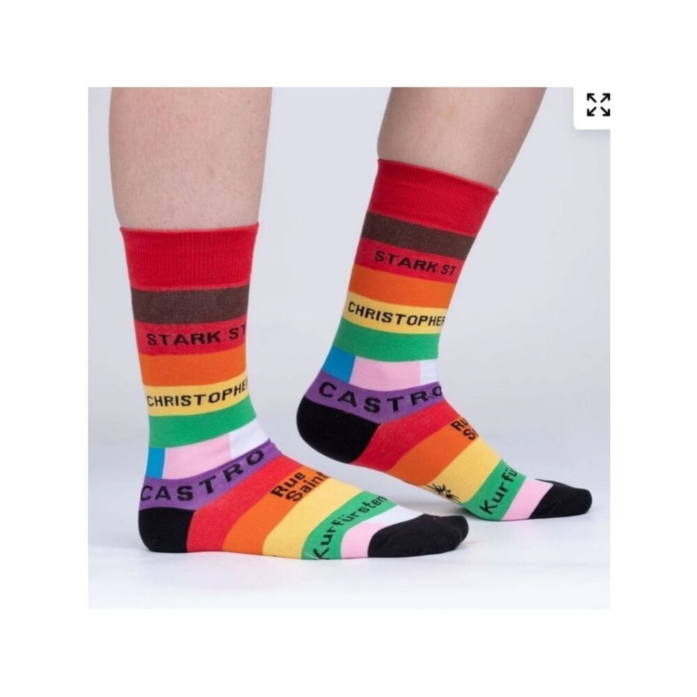 NWT Sock it to Me Streets of Pride Unisex Crew Socks (M/L)